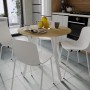 Стол круглый MARSI 4 870-4 ноги на конус Ferrum-decor 750x870x870 Белый металл ДСП Дуб Кремона Торро 16 мм (FRD-107531)