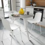 Круглий стіл MARSI 3 870-3 Ferrum-decor 750x870x870 Білий метал ДСП Бетон 16 мм (FRD-107431)