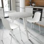 Круглий стіл MARSI 3 870-3 Ferrum-decor 750x870x870 Білий метал ДСП Бетон 16 мм (FRD-107431)