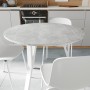 Круглий стіл MARSI 3 870-3 Ferrum-decor 750x870x870 Білий метал ДСП Бетон 16 мм (FRD-107431)