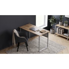 Стіл письмовий Майк Ferrum-decor 75x120x70 Сірий метал ДСП Дуб Евок Прибережний 16 мм (FRD-108251)