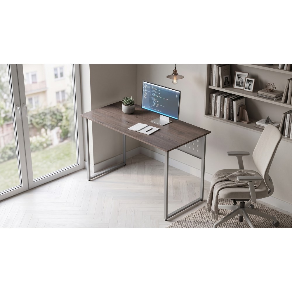 Стол письменный Майк Ferrum-decor 75x100x60 Серый металл ДСП Дуб Кремона Канолло 16 мм (FRD-108191)