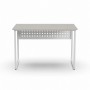 Стол письменный Майк Ferrum-decor 75x100x60 Белый металл ДСП Кашемир 32 мм (FRD-108301)