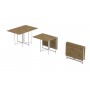 Розкладний стіл-трансформер книжка Моріс 3 Ferrum-decor 75x130x90 Білий метал ДСП Дуб Артизан 16 мм (FRD-107421)