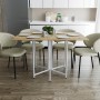 Розкладний стіл-трансформер книжка Моріс 3 Ferrum-decor 75x130x90 Білий метал ДСП Дуб Артизан 16 мм (FRD-107421)