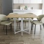 Розкладний стіл-трансформер книжка Моріс 3 Ferrum-decor 75x130x90 Білий метал ДСП Дуб Артизан 16 мм (FRD-107421)
