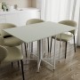 Розкладний стіл-трансформер книжка Моріс 3 Ferrum-decor 75x130x90 Білий метал ДСП Кашемір 16 мм (FRD-107511)