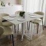 Розкладний стіл-трансформер книжка Моріс 3 Ferrum-decor 75x130x90 Білий метал ДСП Кашемір 16 мм (FRD-107511)