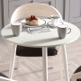 Круглий стіл OPTIMA 3 ніжки конусні Ferrum-decor 750x670x670 Білий метал ДСП Кашемір 16 мм (FRD-107561)