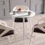 Круглий стіл OPTIMA 3 ніжки конусні Ferrum-decor 750x670x670 Білий метал ДСП Кашемір 16 мм (FRD-107561)
