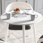 Круглий стіл OPTIMA 3 ніжки конусні Ferrum-decor 750x670x670 Білий метал ДСП Бетон 16 мм (FRD-107451)