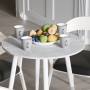 Круглий стіл OPTIMA 4 ніжки конусні Ferrum-decor 750x670x670 Білий метал ДСП Бетон 16 мм (FRD-107461)