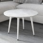 Журнальний круглий стіл OPTIMA 2 ніжки конусні Ferrum-decor 450x670x670 Білий метал ДСП Бетон 16 мм (FRD-107481)