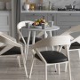 Круглий стіл OPTIMA 4 ніжки конусні Ferrum-decor 750x670x670 Білий метал ДСП Бетон 16 мм (FRD-107461)