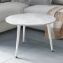 Журнальний круглий стіл OPTIMA 1 ніжки конусні Ferrum-decor 450x670x670 Білий метал ДСП Бетон 16 мм (FRD-107471)