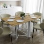 Обідній стіл трансформер книжка Оріон Pro Ferrum-decor 75x152x90 Білий метал ДСП Дуб Артизан 16 мм (FRD-107411)