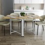 Обідній стіл трансформер книжка Оріон Pro Ferrum-decor 75x152x90 Білий метал ДСП Дуб Артизан 16 мм (FRD-107411)