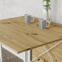 Обідній стіл трансформер книжка Оріон Pro Ferrum-decor 75x152x90 Білий метал ДСП Дуб Артизан 16 мм (FRD-107411)