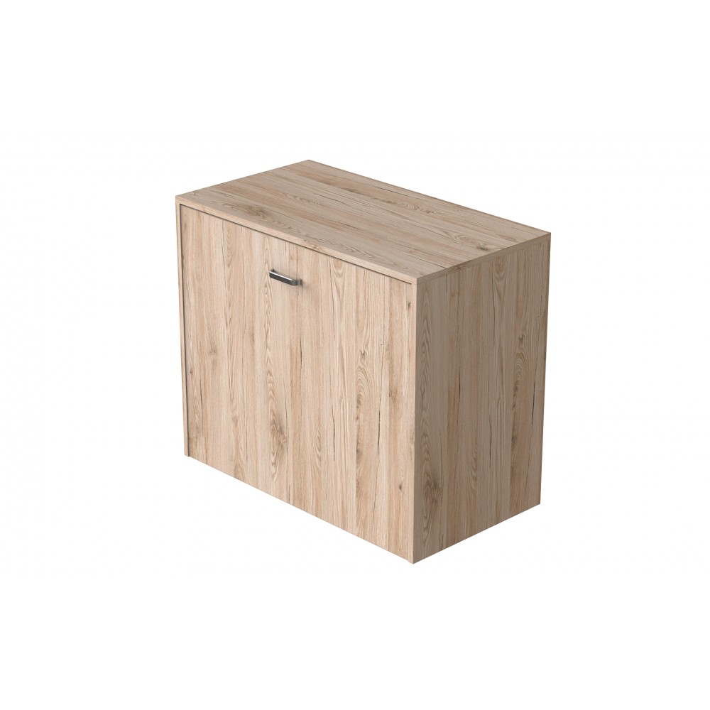 Ліжко трансформер тумба ASCET 2 Ferrum-decor 650x2000x700 Чорний метал ДСП Дуб Сан-Марино 16 мм (FRD-107331)