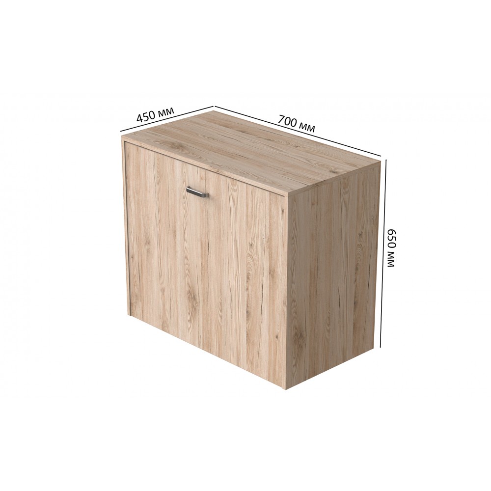 Ліжко трансформер тумба ASCET 2 Ferrum-decor 650x2000x700 Чорний метал ДСП Дуб Сан-Марино 16 мм (FRD-107331)