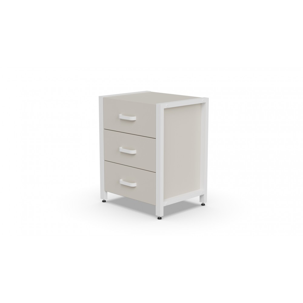 Тумба універсальна Ferrum-decor Вів'єн 3 50x41x40 білий ДСП Кашемір 16 мм (FRD-107751)