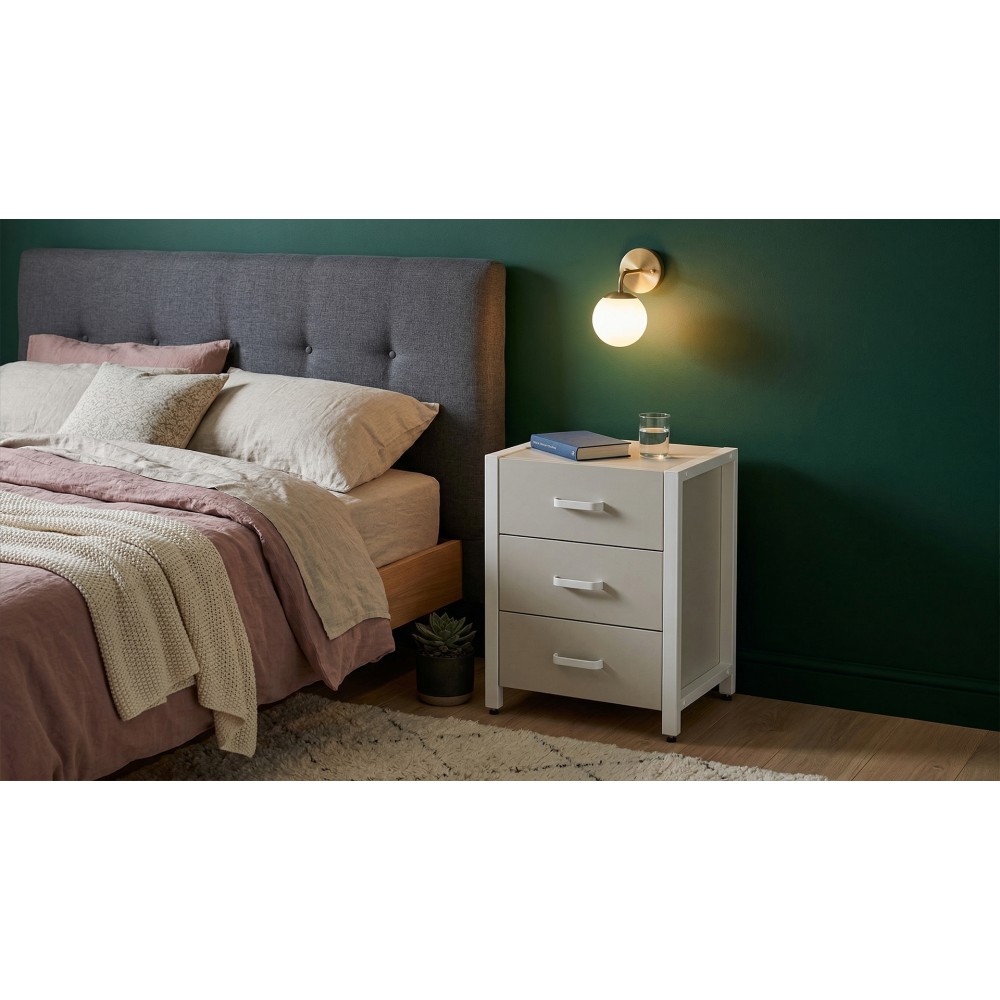 Тумба універсальна Ferrum-decor Вів'єн 3 50x41x40 білий ДСП Кашемір 16 мм (FRD-107751)