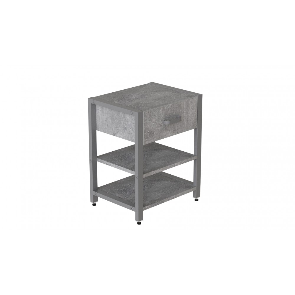 Тумба универсальная Ferrum-decor Вивьен 1/2 50x41x40 серый ДСП Бетон 16мм (FRD-106931)