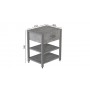 Тумба универсальная Ferrum-decor Вивьен 1/2 50x41x40 серый ДСП Бетон 16мм (FRD-106931)