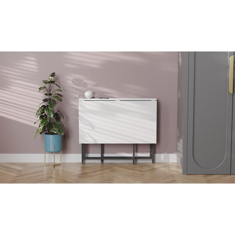 Стіл-трансформер книжка Вуді Ferrum-decor 75x130x90 Чорний метал ДСП (FRD-107341)
