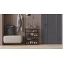 Полка для обуви Слайм 4 Ferrum-decor 820x630x260 Черный металл ДСП Дуб Сан-Марино 16 мм (FRD-106839)