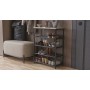 Полка для обуви Слайм 4 Ferrum-decor 820x630x260 Черный металл ДСП Дуб Сан-Марино 16 мм (FRD-106839)