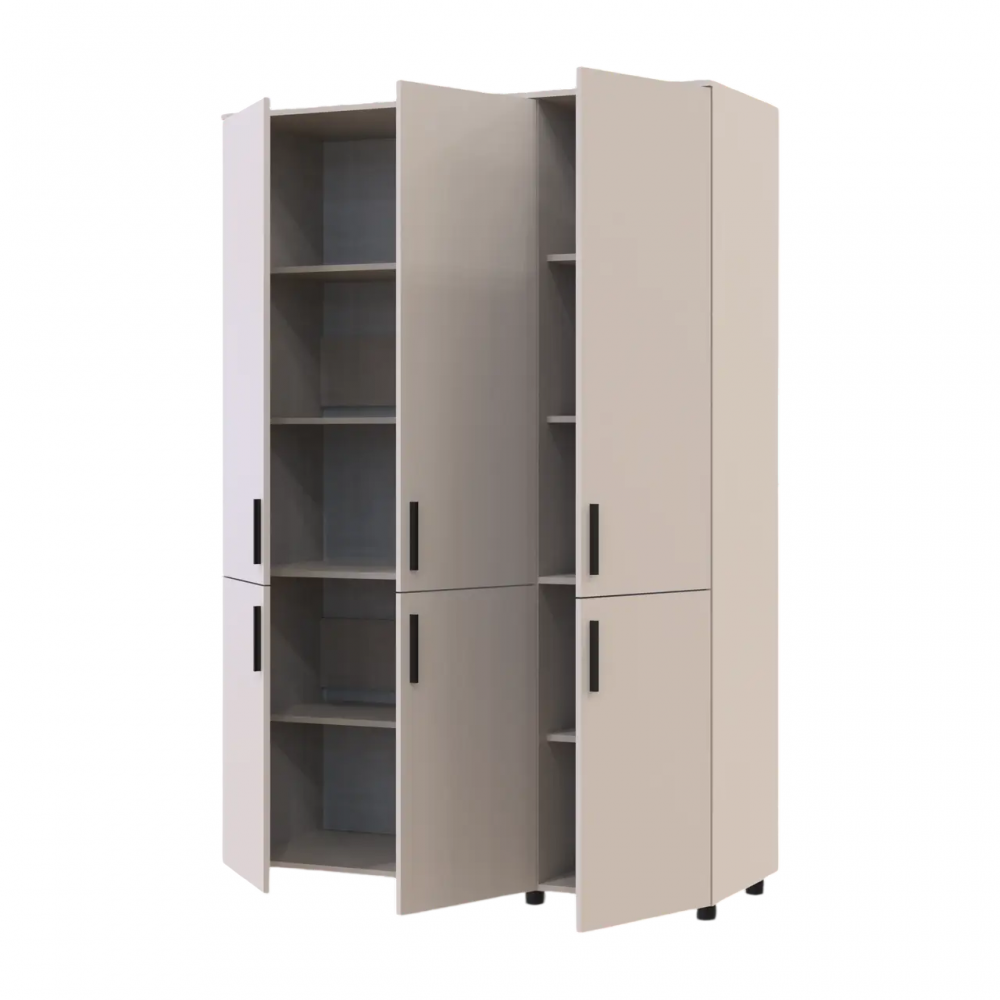Шафа для одягу Doros Торн Кашемір 3 ДСП (полиці) 135х51.6х200 (DRS-012058)
