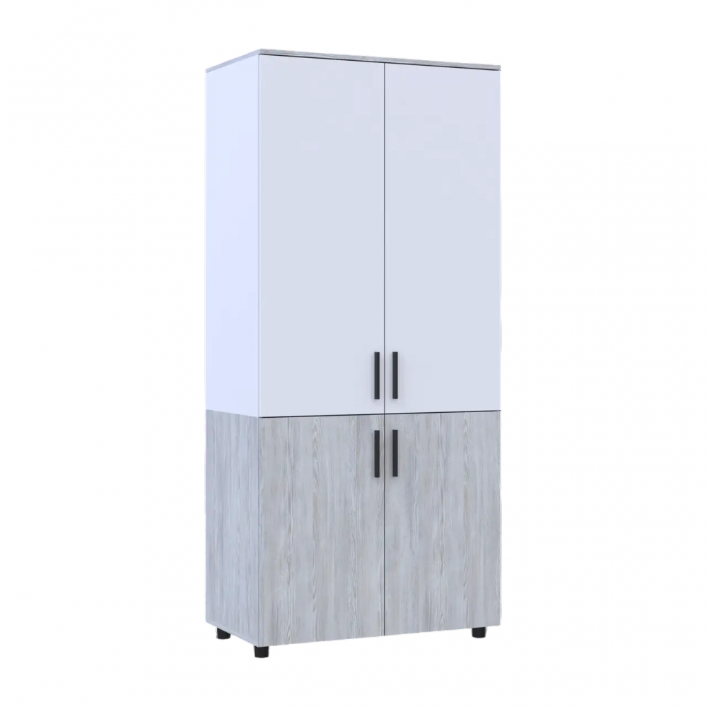 Шафа для одягу Doros Торн Сосна Натті/Білий 2 ДСП (полиці) 90х51.6х200 (DRS-011998)