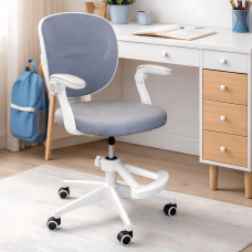 Крісло обертове дитяче з підставкою для ніг PERFECT KIDS GRAY Perfect Home Сірий (PFH-092117)