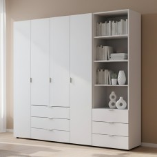 Шафа для одягу Doros Гелар Білий 4ДСП з пеналом 215х49.5х203.4 (DRS-011927)