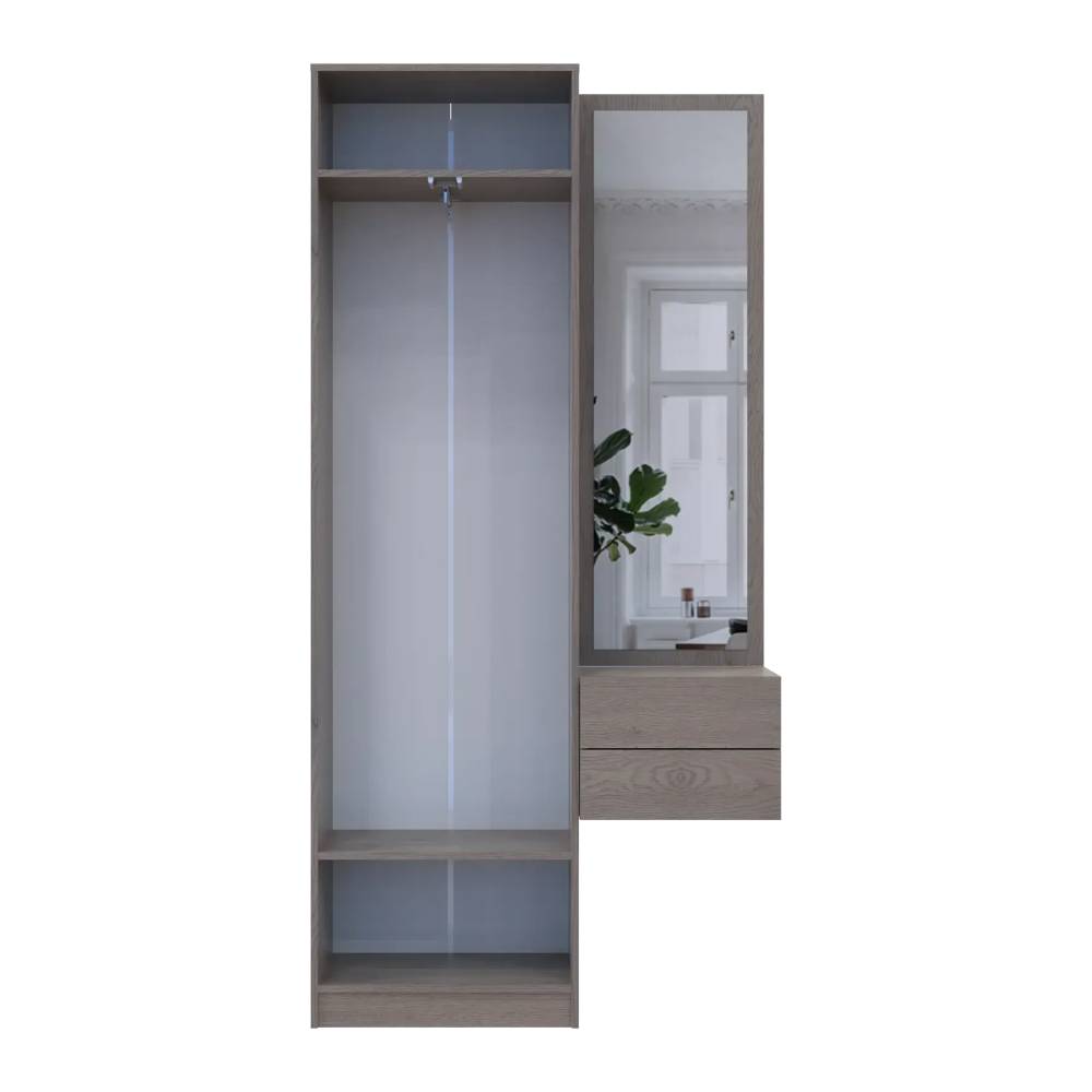 Прихожая Doros Сола 1+2 Канноло/Кашемир ДСП/зеркало 105х40х215 (DRS-011897)