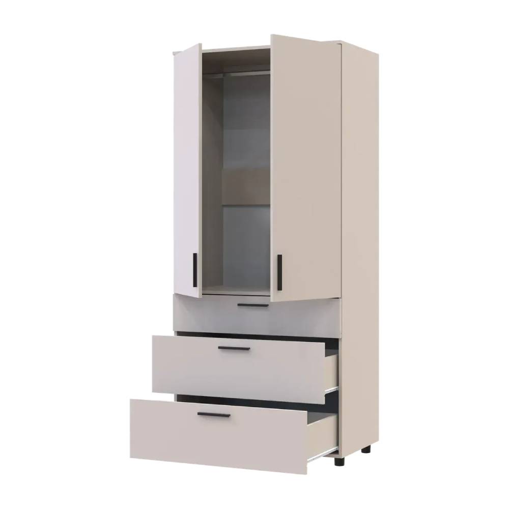 Шафа для одягу Doros Торн Кашемір 2 ДСП/3Ш (штанга) 90х51.6х200 (DRS-012029)