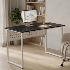 Стіл письмовий Майк Ferrum-decor 75x140x70 Білий метал ДСП Каштан Арвадонна 16 мм (FRD-108292)