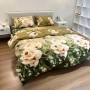 Комплект постельного белья Поликотон LeLIT P-0108 Коричнево-Зеленый Семейный (LLT-111233)