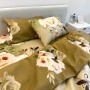 Комплект постельного белья Поликотон LeLIT P-0108 Коричнево-Зеленый Семейный (LLT-111233)