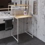 Стеллаж полка Бафрум 402 Ferrum-decor для стиральной машины 133,5x70,5x60,5 Белый металл ДСП Дуб Кремона Торро 16 мм (FRD-107592)