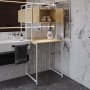 Стелаж-полиця Бафрум 404 Ferrum-decor для пральної машини 178x70,5x60,5 Білий метал ДСП Дуб Кремона Торро 16 мм (FRD-107612)