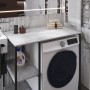 Стелаж-полиця Бафрум 405 Ferrum-decor для пральної машини 90x101x60,5 Чорний метал ДСП Бетон 16 мм (FRD-107392)