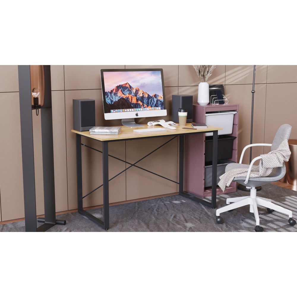 Компьютерный стол Ferrum-decor Дейв 75x120x60 черный ДСП Дуб Артизан 32мм (FRD-107042)
