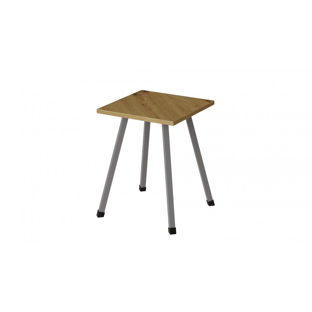 Табурет Ferrum-decor 430x320x320 Серый металл ДСП Дуб Артизан 16 мм (FRD-106922)