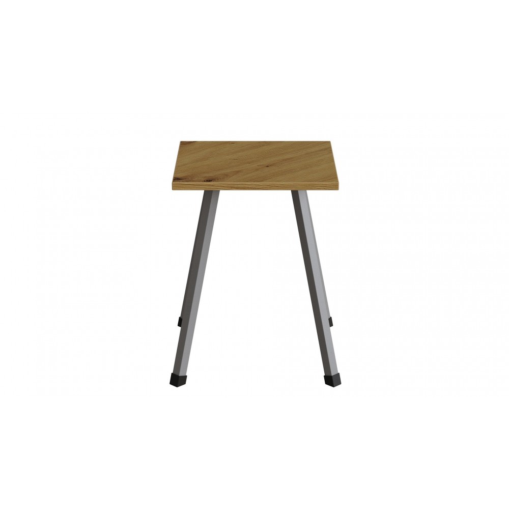 Табурет Ferrum-decor 430x320x320 Серый металл ДСП Дуб Артизан 16 мм (FRD-106922)