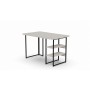 Стол письменный Кевин Ferrum-decor 75x140x60 Черный металл ДСП Кашемир 32 мм (FRD-108132)