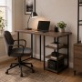 Стол письменный Кевин Ferrum-decor 75x100x60 Черный металл ДСП Дуб Кремона Канолло 32 мм (FRD-108012)