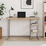 Стол письменный Кевин Ferrum-decor 75x140x60 Серый металл ДСП Дуб Евок Прибрежный 32 мм (FRD-108062)