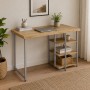 Стол письменный Кевин Ferrum-decor 75x140x60 Серый металл ДСП Дуб Евок Прибрежный 32 мм (FRD-108062)